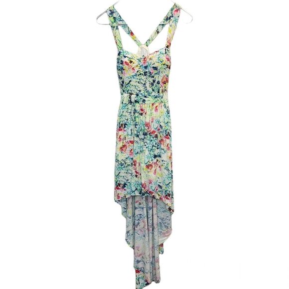 Forever 21 Exclusive Tropical High Low Back Cutout Dress S - Picture 6 of 16